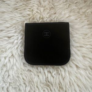 Chanel velvet fabric pouch